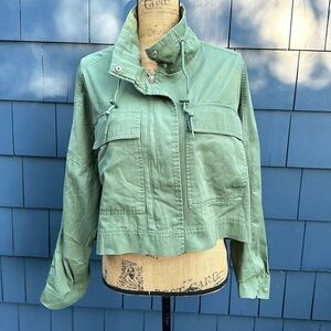 💚💚💚Vigoss Small green camper jacket utility work coat shacket